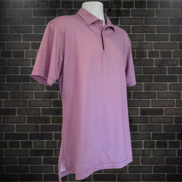 Peter Millar - Men's Purple Martini Print Performance Polo  Shirt: Size - Large - Picture 3 of 13